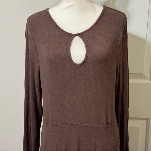 SHEIN Brown Crew Neck Long Sleeve Sheath Dress, size 2XL - Picture 2 of 7